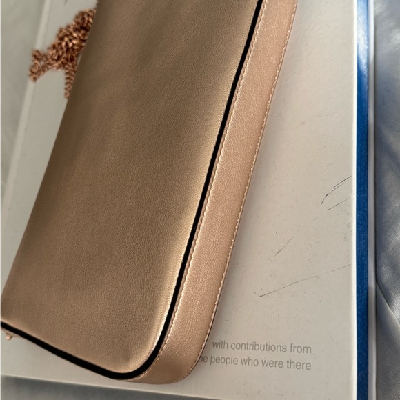 Authentic FENDI Vitello Laminato F is Fendi Envelope Wallet on Chain Rame Bag - Picture 3 of 9